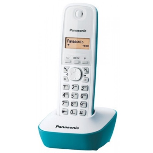 CORDLESS PHONES PANASONIC KX-TG1611 GRC/JTC WHITE/TURQUOISE